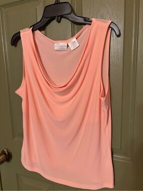 Worthington Peach Cowl Neck Sleeveless Camisole